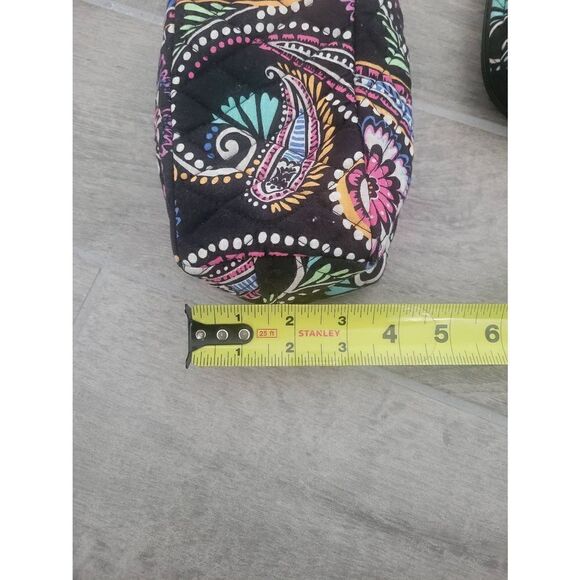 Vera Bradley Cosmetic Toiletry Set Black Paisley - Picture 4 of 9